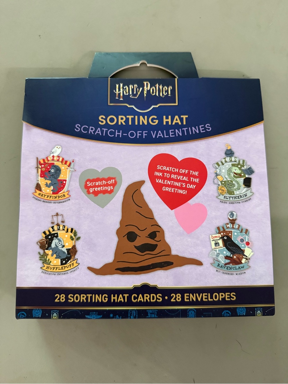 Harry Potter Sorting Hat Scratch-Off Valentines - NIB